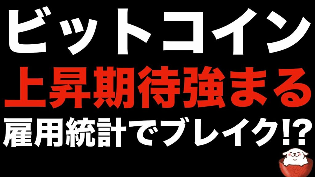 【暗号資産 ビットコイン 相場分析】チャートパターン的には⤴️⤴️ 雇用統計で金融市場がどう反応するか注目(朝活配信796日 毎日相場をチェックするだけで勝率アップ)