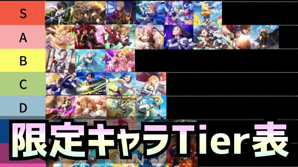 【アリブレ】【最新版】限定キャラTierランキング【アンリーシュブレイディング】【アリシゼーションブレイディング】