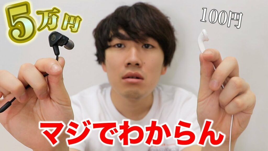 【謝罪】5万円のイヤホンと100円のイヤホンの違い一般人わからない説