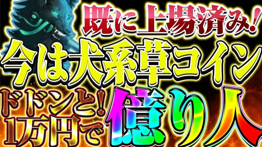 【期待値◯◯倍⁉️】◯◯に既に上場済み❗️少額から億りたいならコレです。徹底解説します。【草コイン】【DOGE】【仮想通貨】【ドージコイン】【SHIBAINU】【犬系コイン】