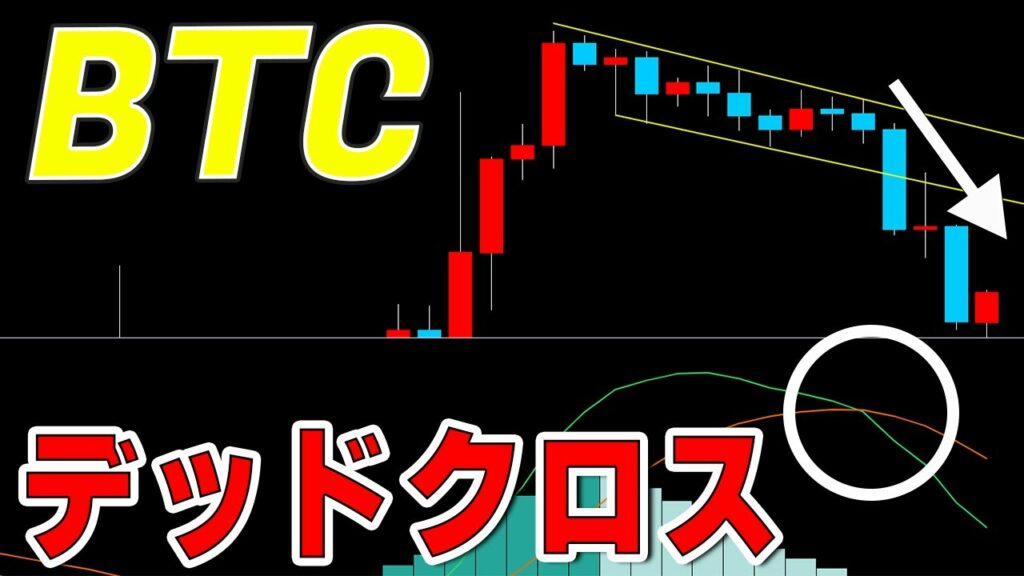【仮想通貨ビットコイン】4時間足のMACDがデッドクロス。短期目線は下。