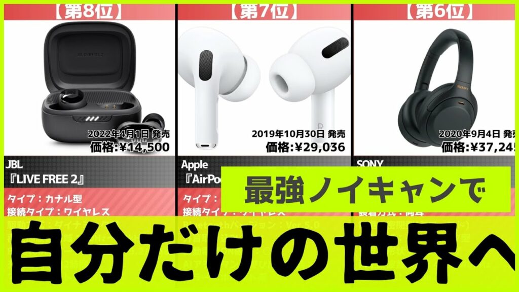 【2022年】ノイズキャンセリングイヤホン・ヘッドホンおすすめ最新人気ランキング【コスパ、売れ筋】