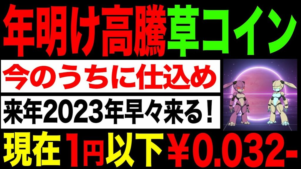 【仮想通貨】2023年 新年早々爆上がり草コイン イーロン砲来るか?【rabbit2023】rabbit
