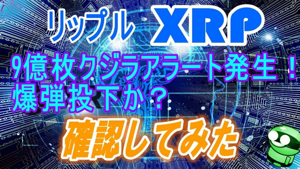 【リップル・XRP】XRPの大量送金のクジラアラートが報告されました。調べてみた。【仮想通貨】暗号資産