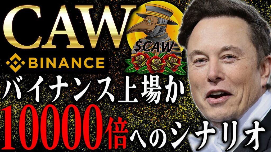 【CAW最新情報】イーロン効果で1000倍突破へ!バイナンス上場でさらに爆上げか【仮想通貨】【初心者必見】