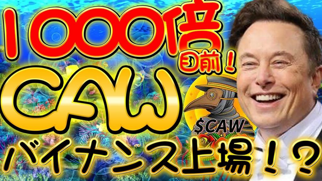 1000倍!時は来た【CAWが遂にバイナンス上場】イーロン砲が爆発寸前!二度と来ない億り人チャンス【仮想通貨】【CAW】