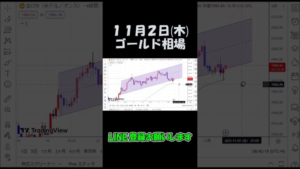 11月2日ゴールド最新予想切り抜き【海外FX/仮想通貨】 #shorts