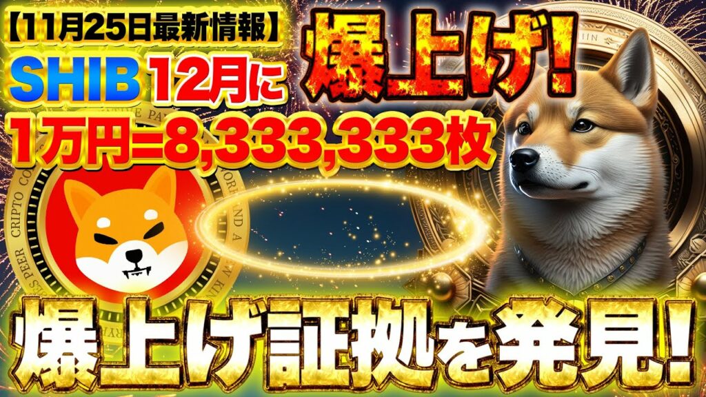 【仮想通貨CAW,SHIB】SHIBが12月に重大発表アリ?12月にSHIB●倍になる証拠発見!