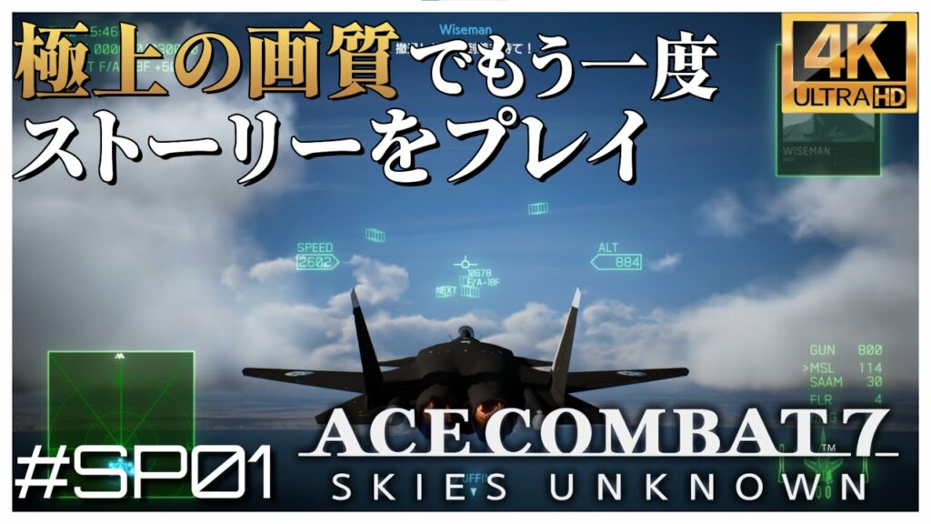 【4K】ミミックに対抗してSu-47でゆく エースコンバット7 SPミッション 01 Unexpected Visitor「解放された者」【日本語音声】
